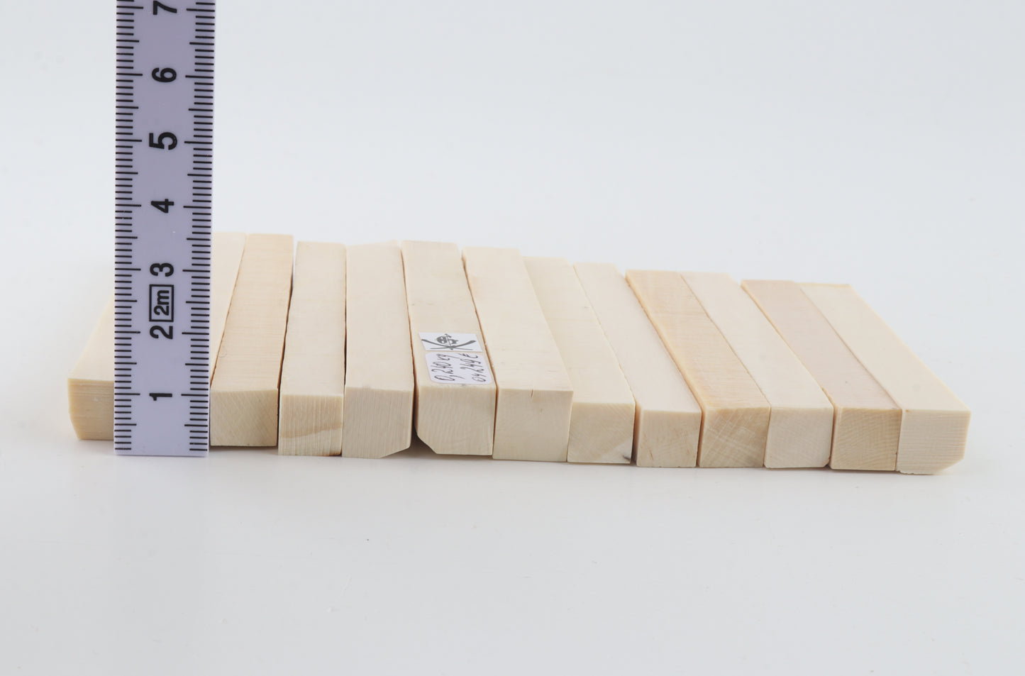 White mammoth ivory segments