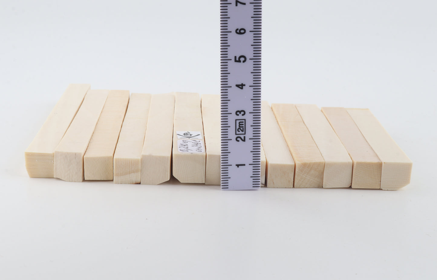 White mammoth ivory segments