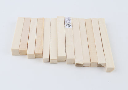 White mammoth ivory segments