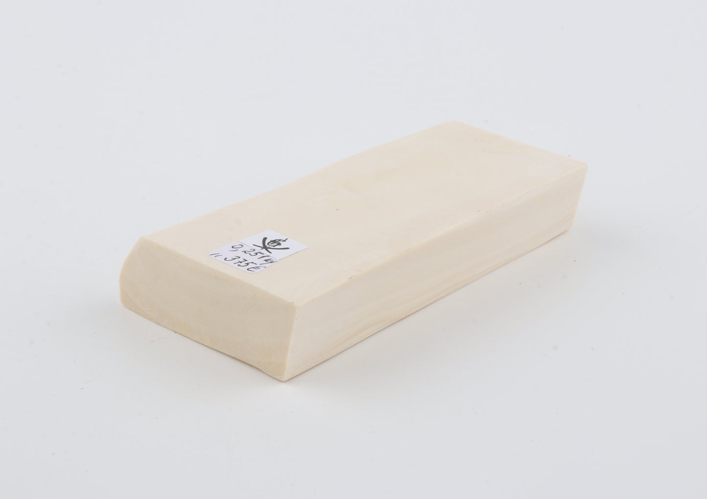 White mammoth ivory segment