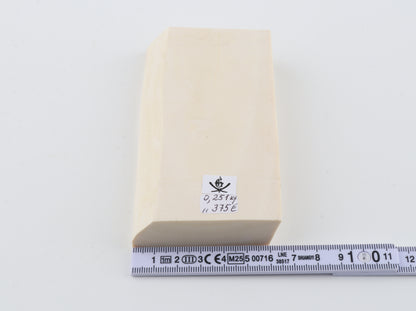 White mammoth ivory segment