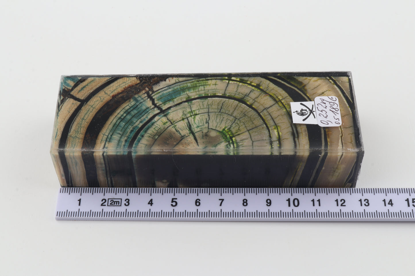 Stabilised mammoth ivory block