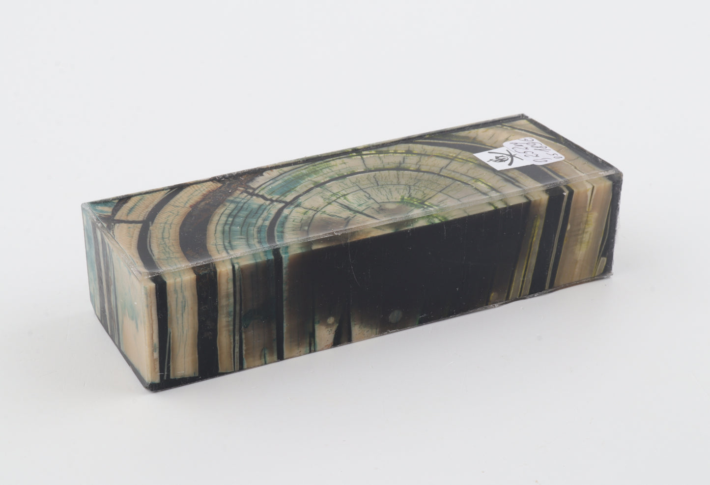 Stabilised mammoth ivory block