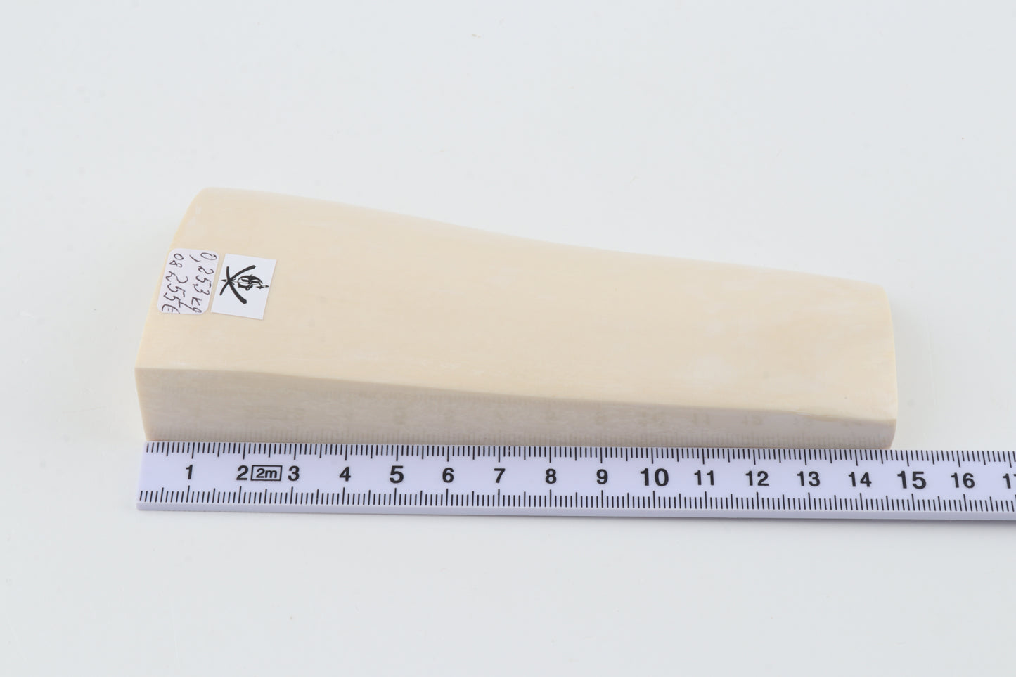 White mammoth ivory segment