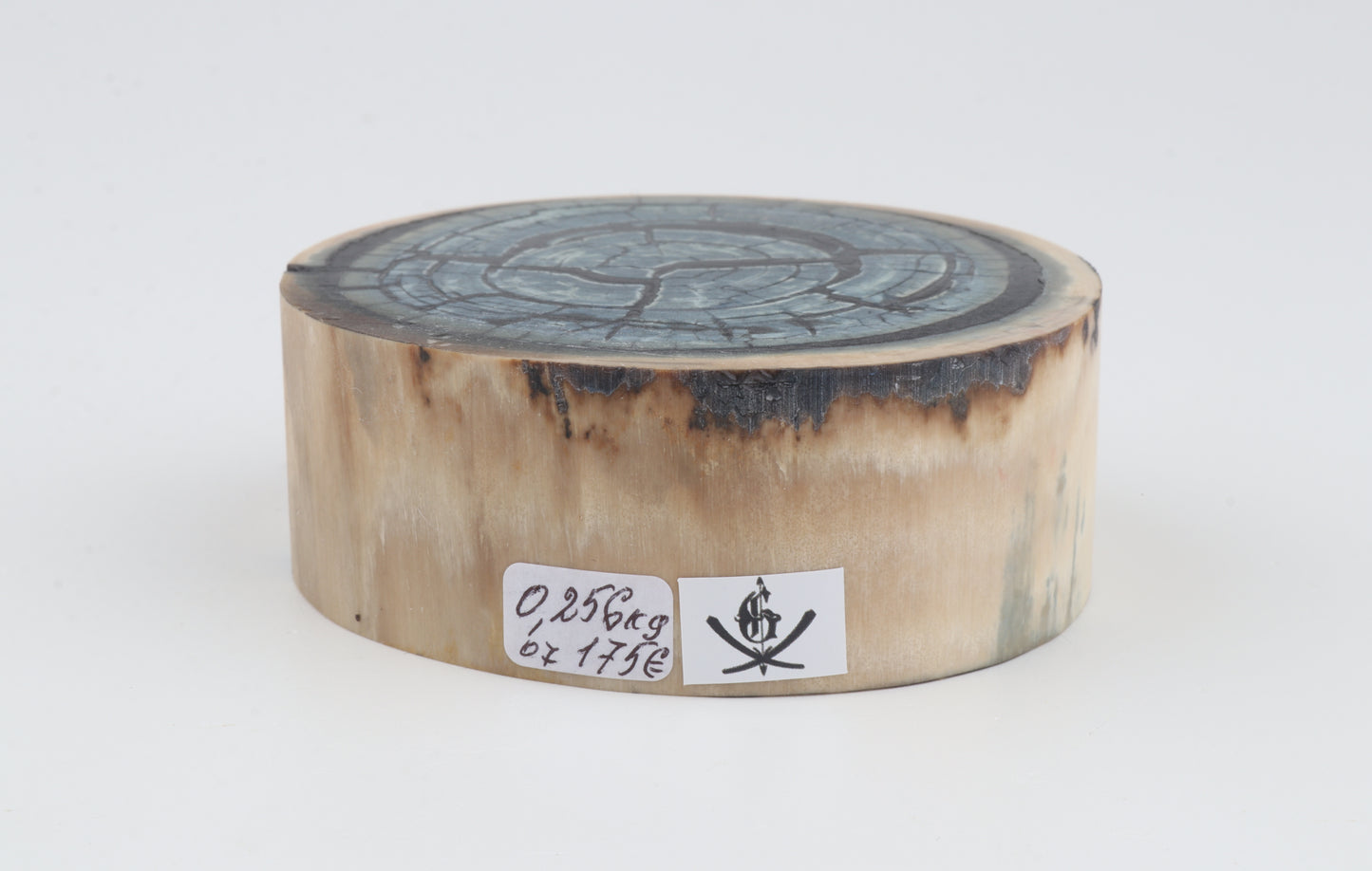 Stabilized mammoth ivory block