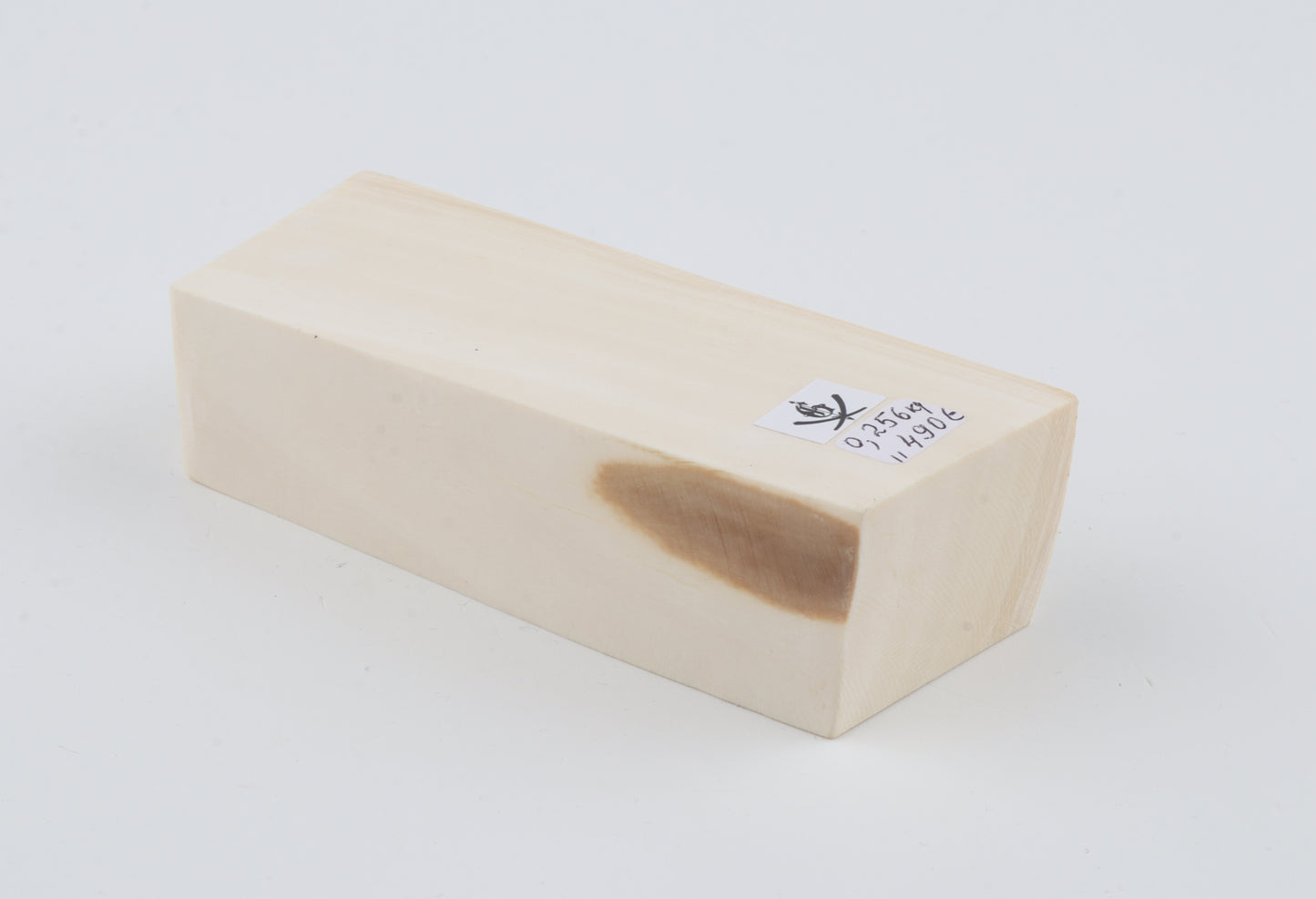 White mammoth ivory segment