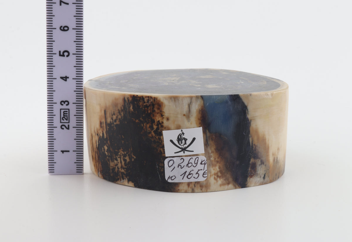 Stabilised mammoth ivory block