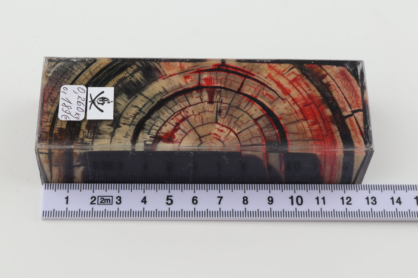 Stabilized mammoth ivory block