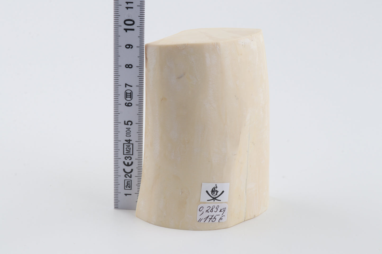 White mammoth tusk piece