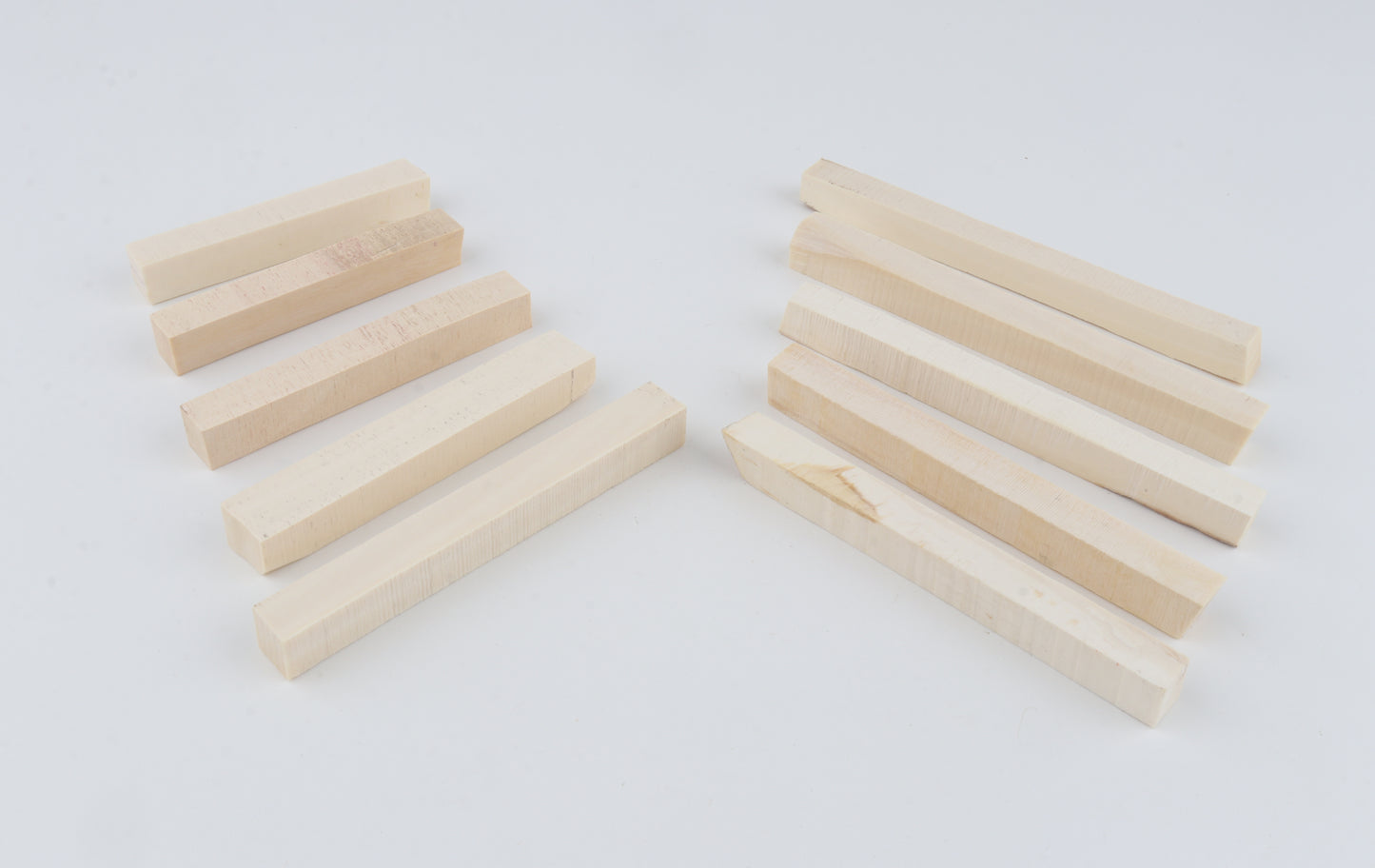 White mammoth ivory segments