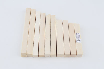 White mammoth ivory segments