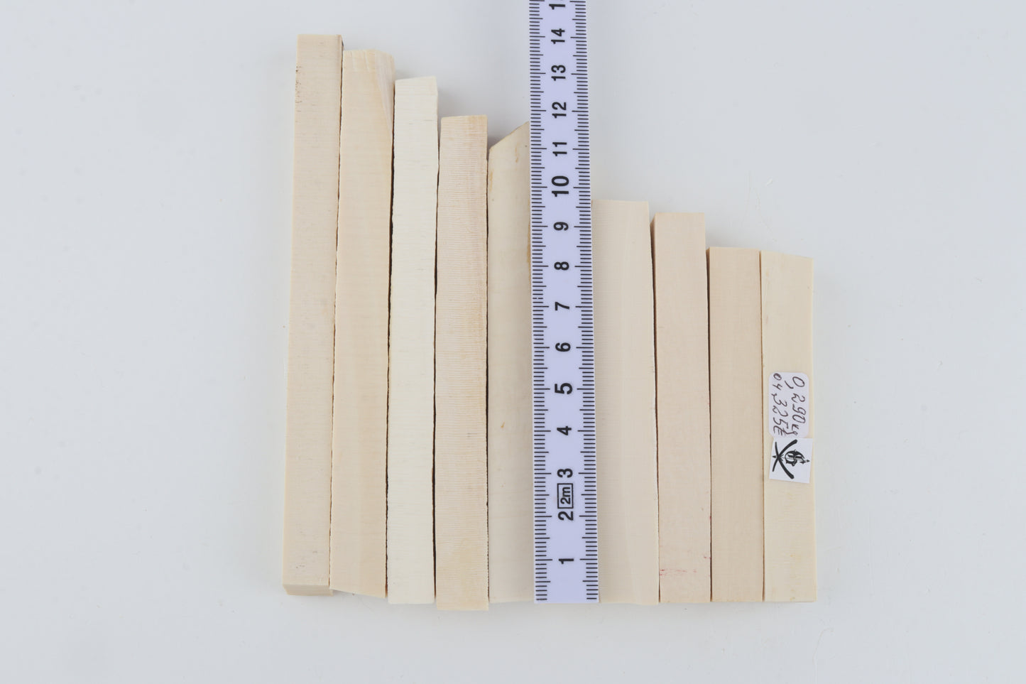 White mammoth ivory segments