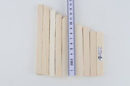 White mammoth ivory segments