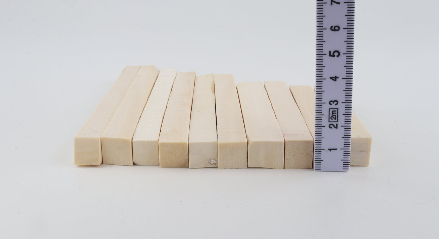White mammoth ivory segments