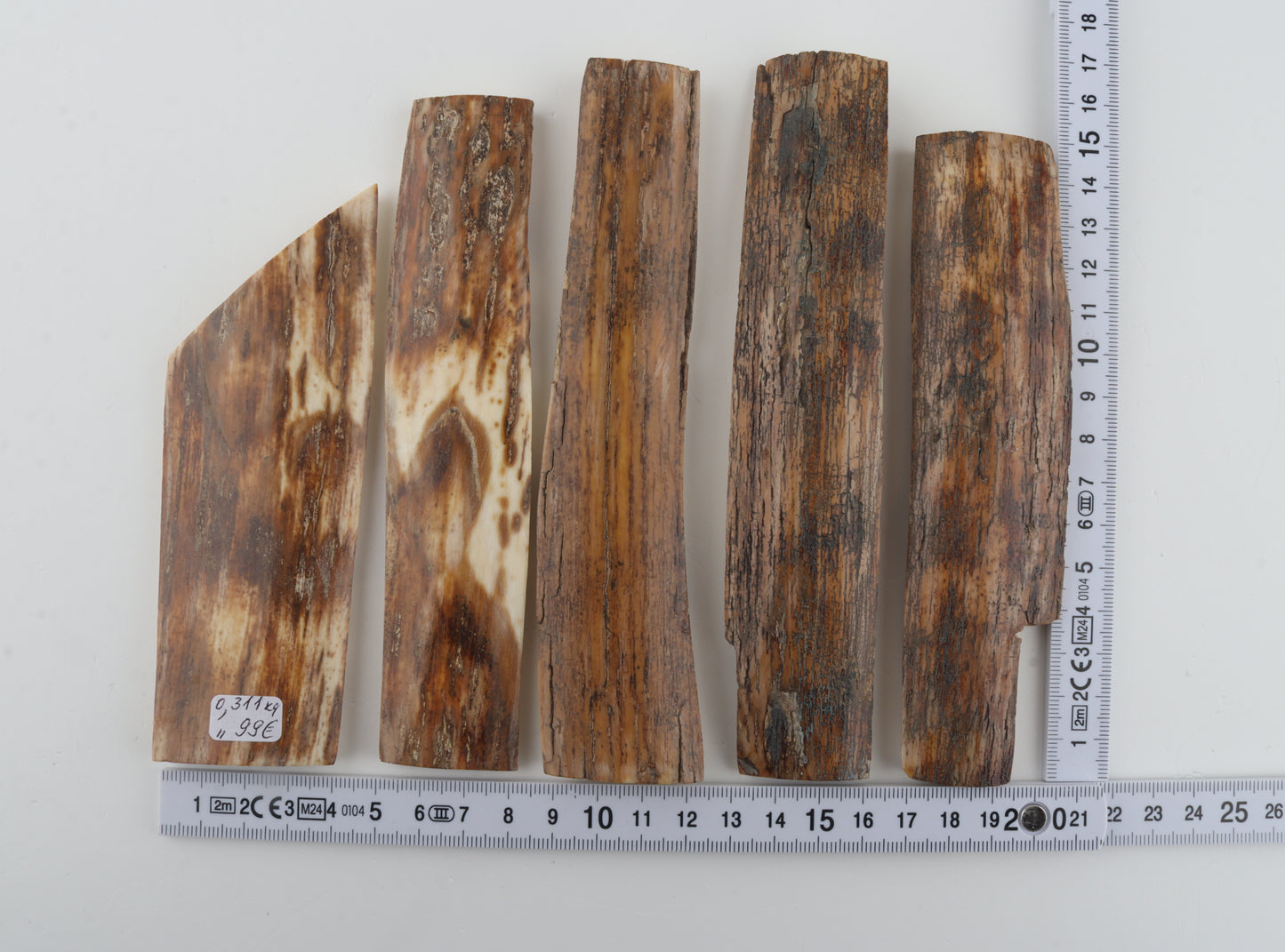 Brown-orange mammoth bark pieces