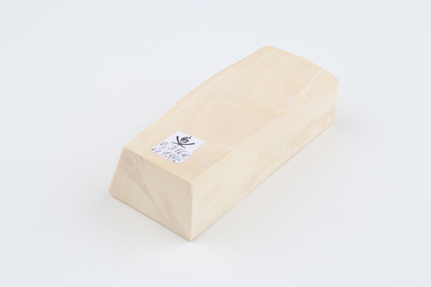 White mammoth ivory segment