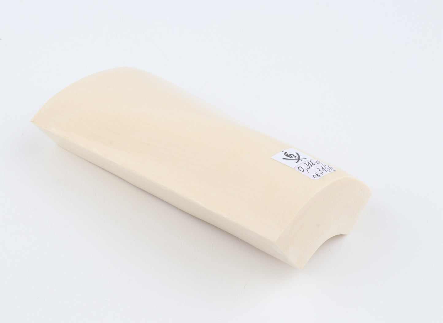 White mammoth ivory segment