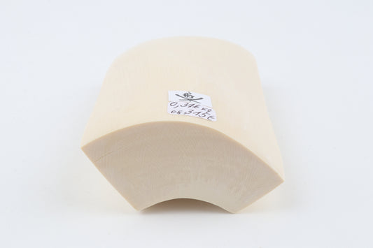 White mammoth ivory segment