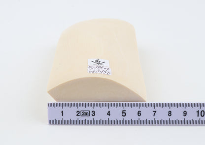 White mammoth ivory segment