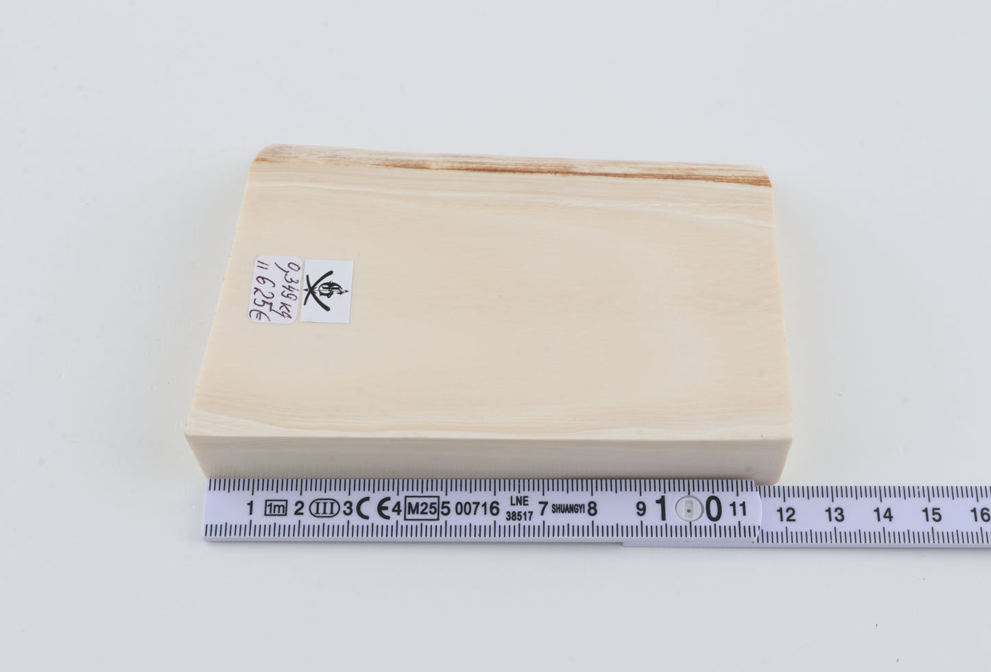 White mammoth ivory piece