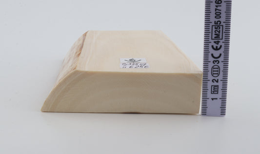 White mammoth ivory piece