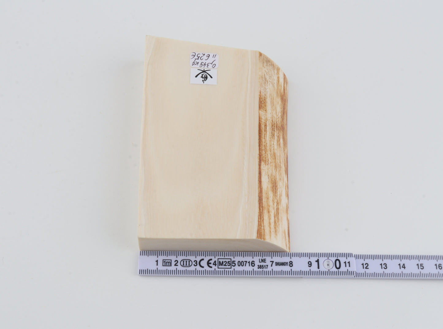 White mammoth ivory piece