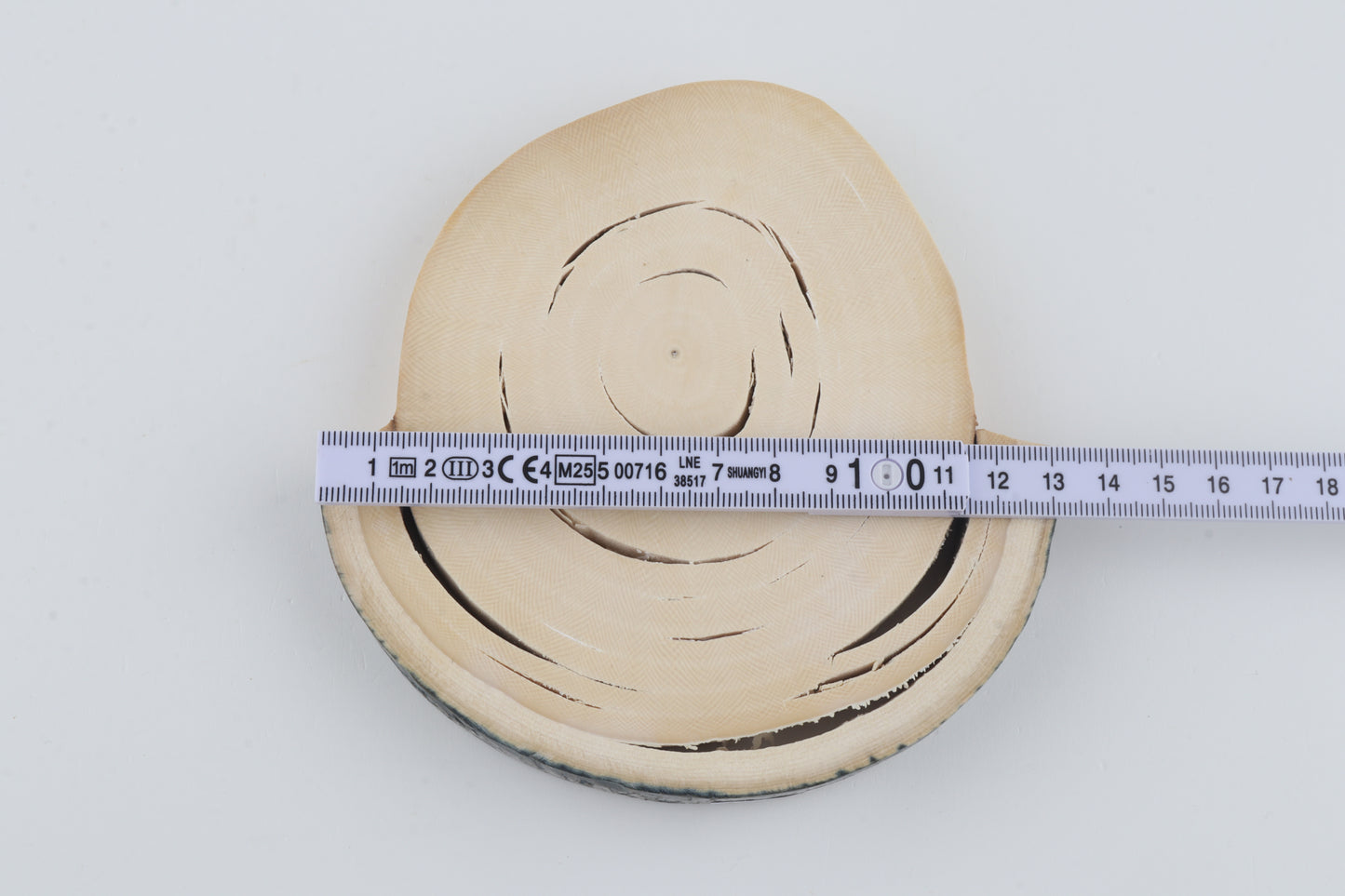 Round mammoth tusk piece