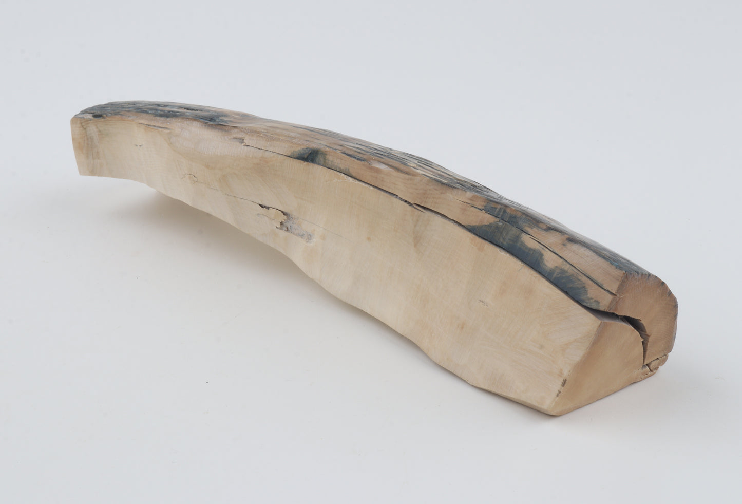 Creme-blue mammoth ivory piece