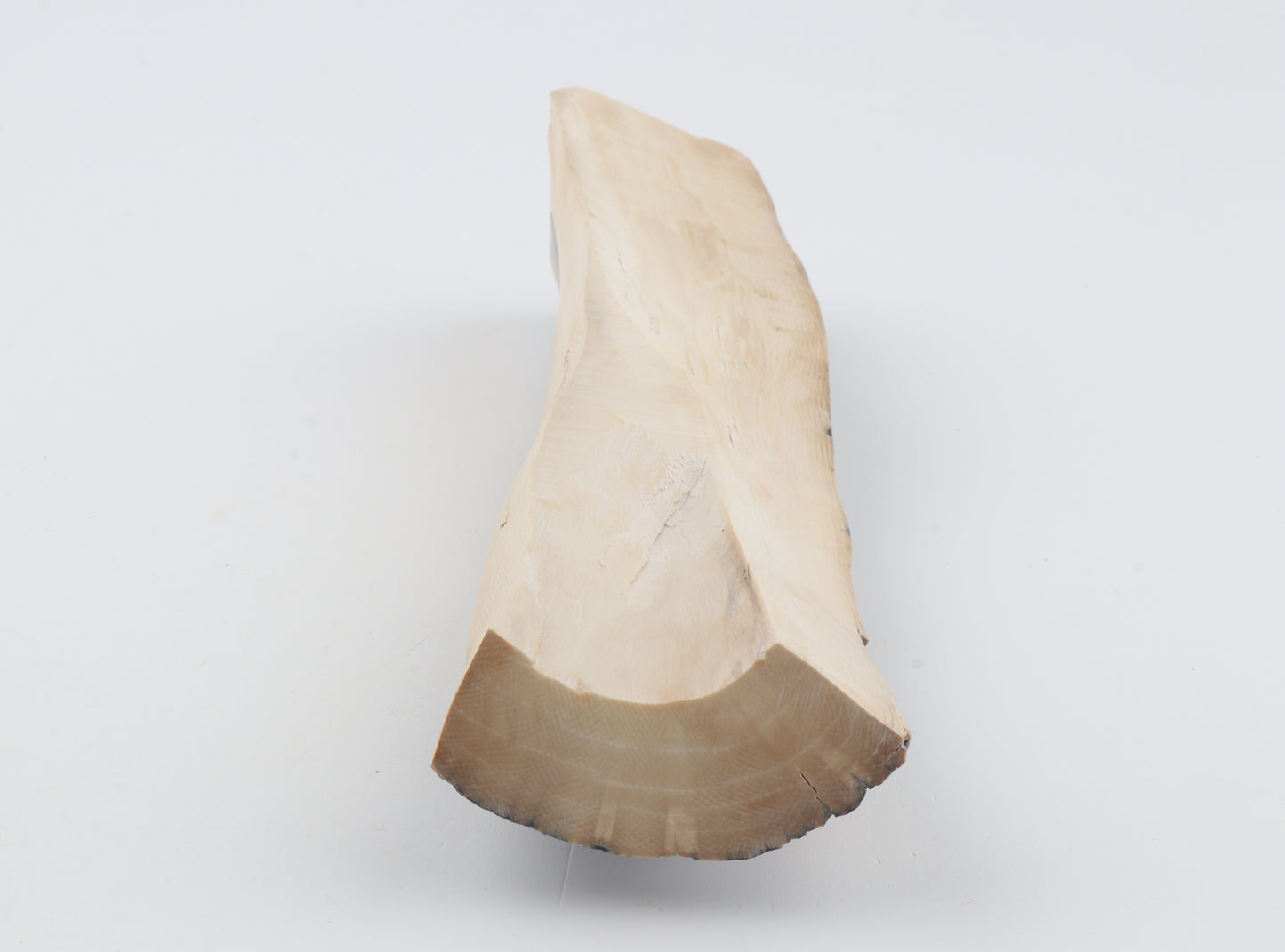 Creme-blue mammoth ivory piece