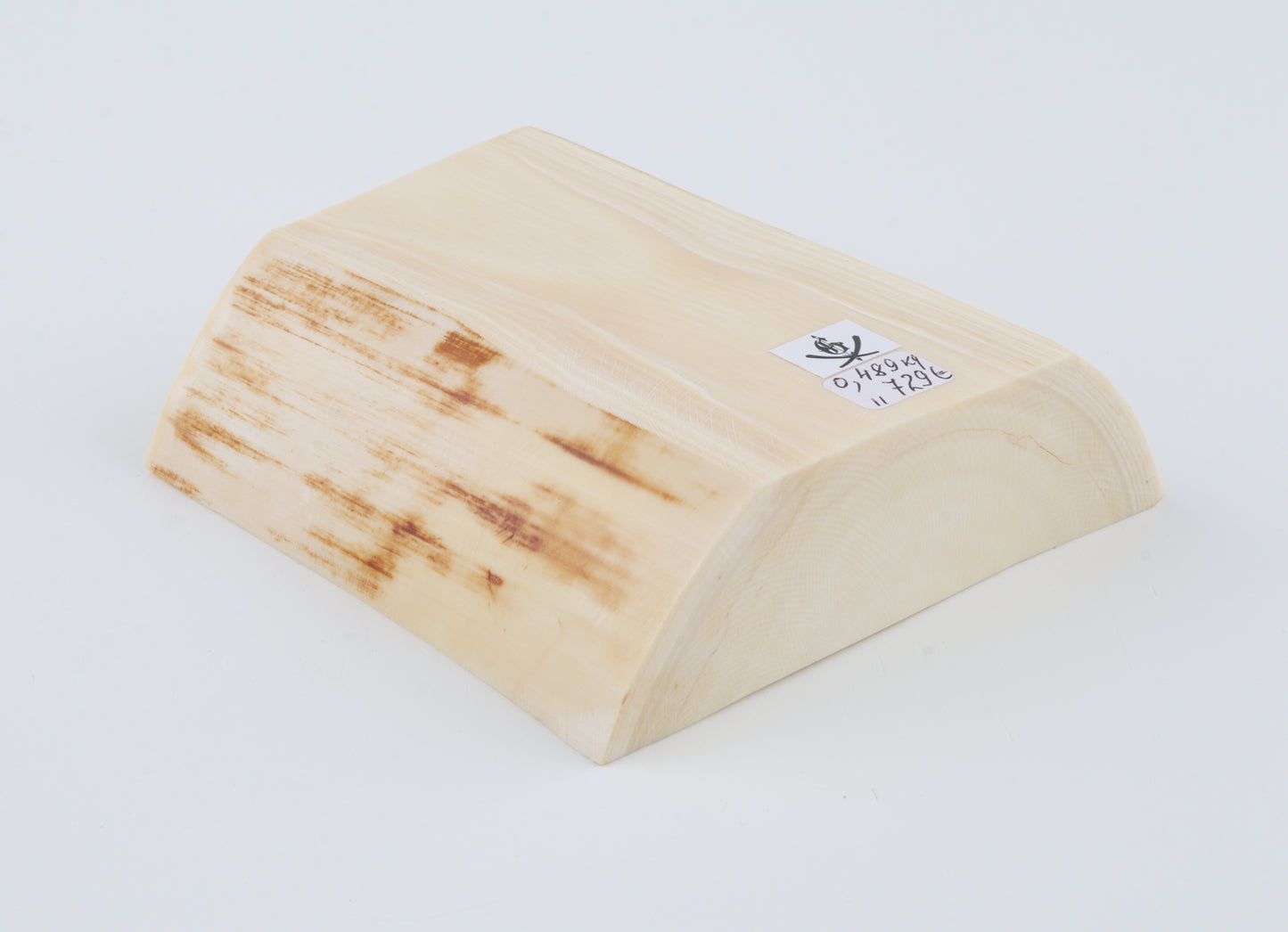 White mammoth ivory segment