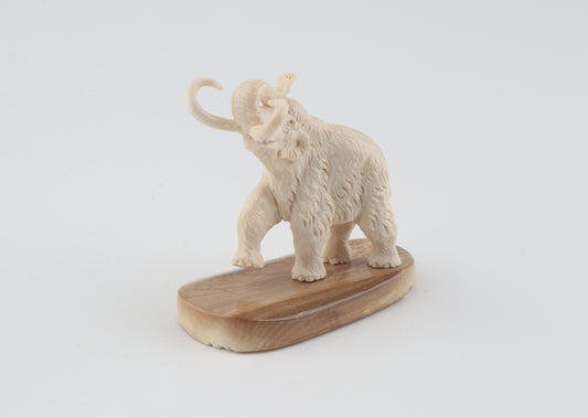Carved woollly mammoth figurine