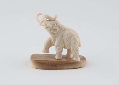 Carved woollly mammoth figurine