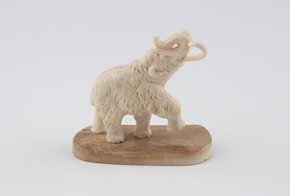 Carved woollly mammoth figurine