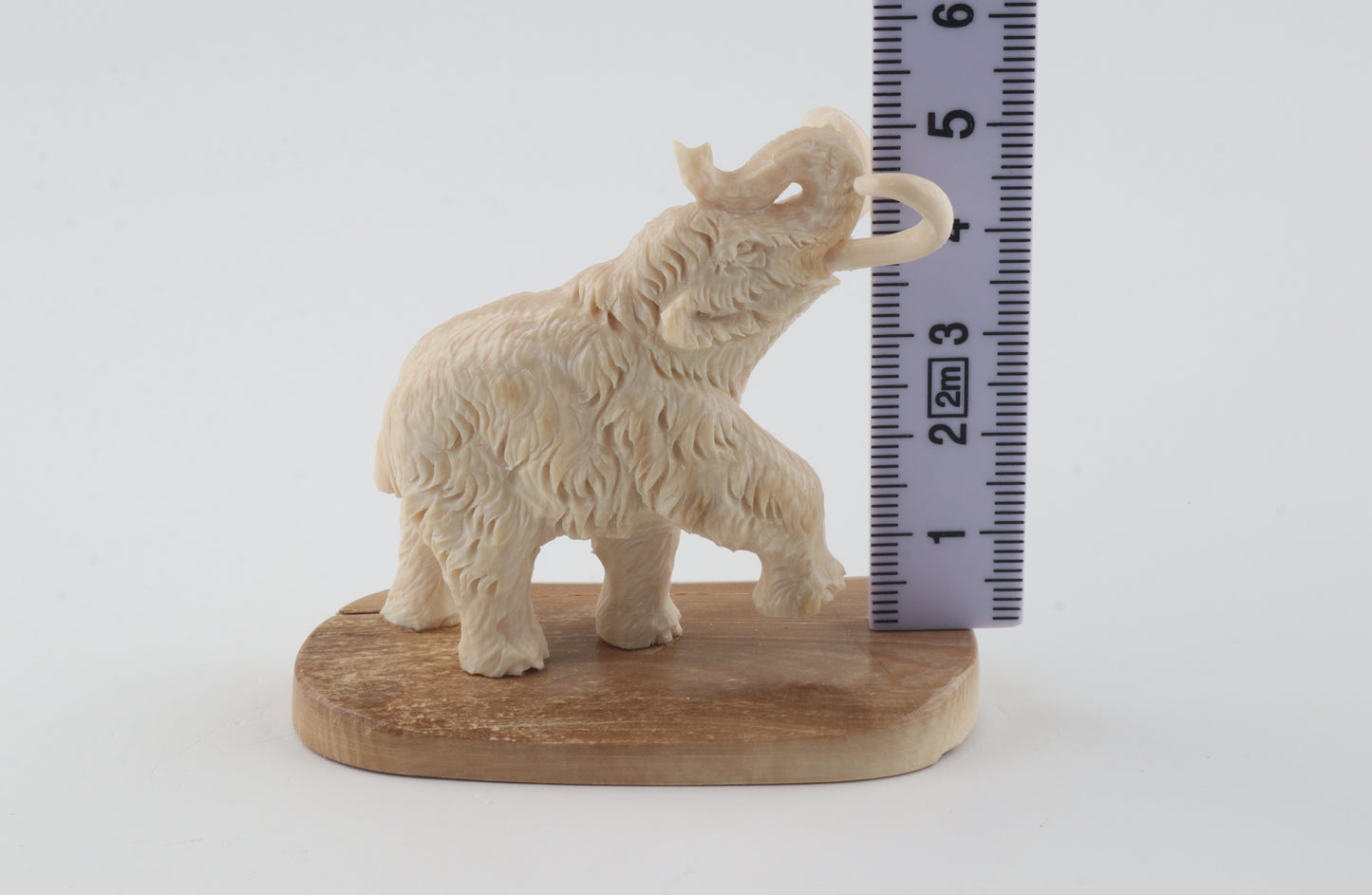 Carved woollly mammoth figurine
