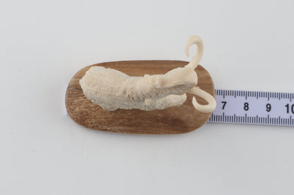 Carved woollly mammoth figurine