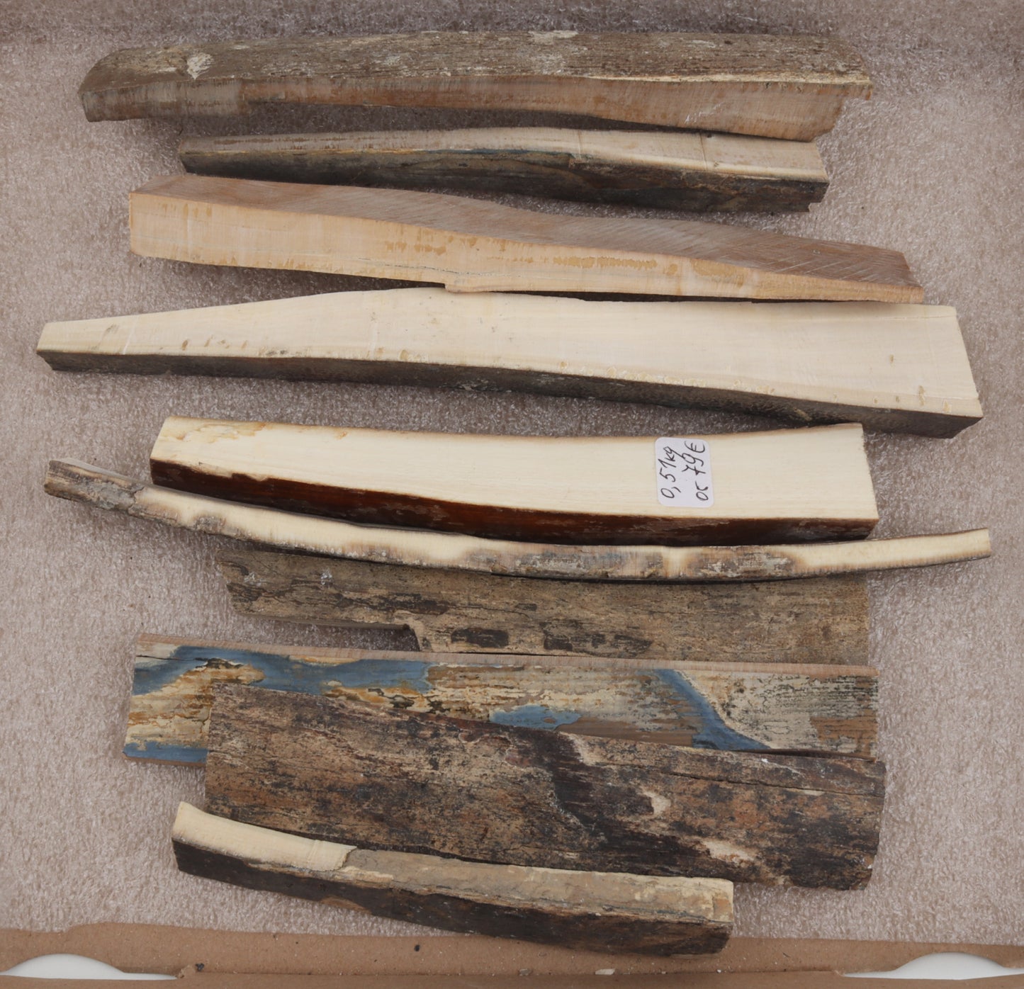 Raw mammoth ivory pieces