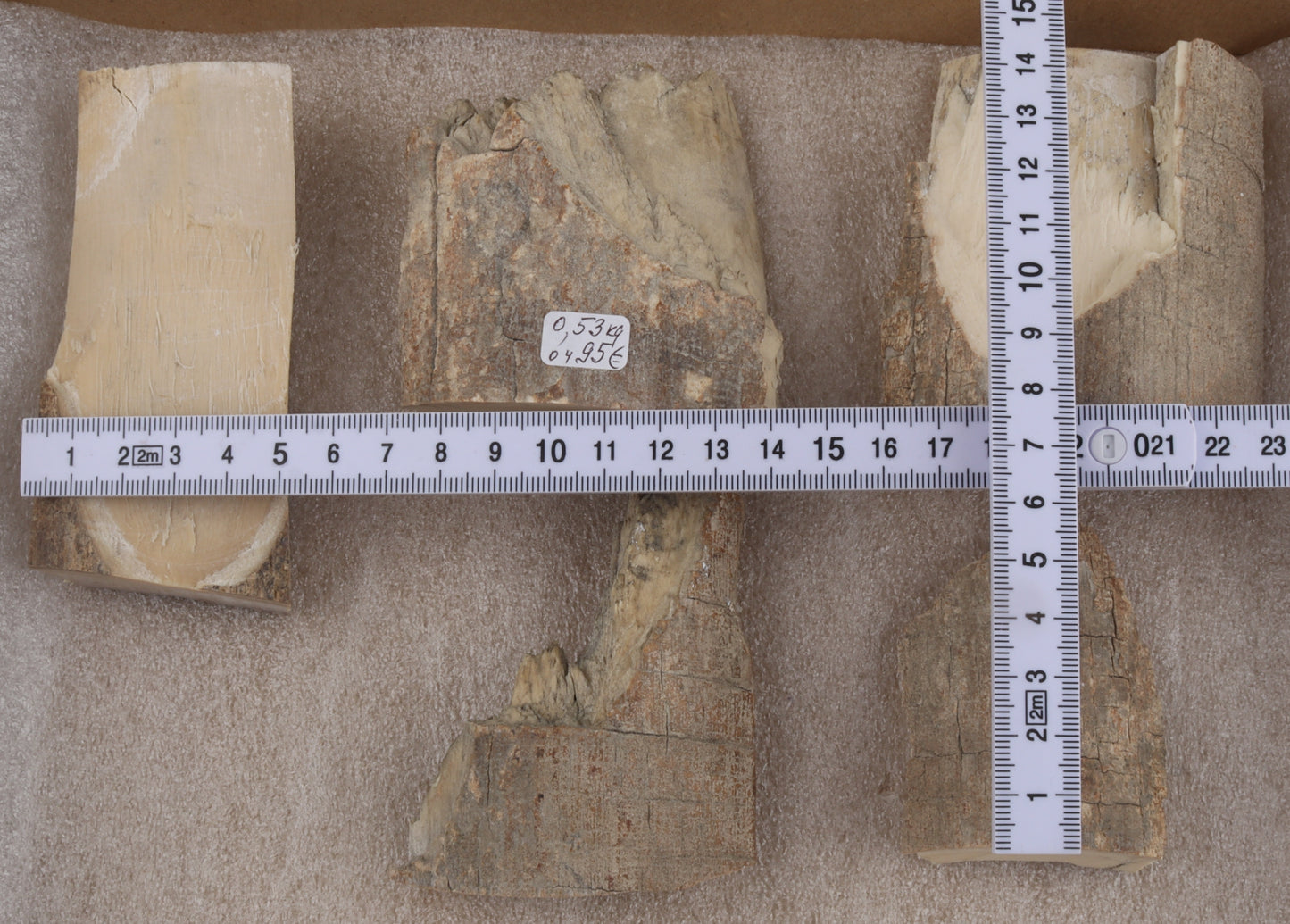 Raw mammoth ivory pieces