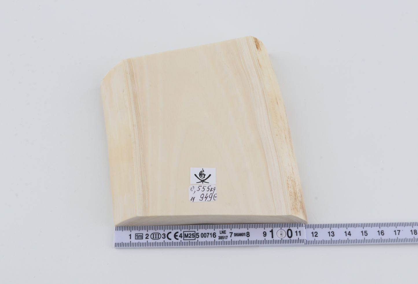 White mammoth ivory segment