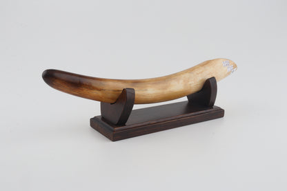 Restored woolly mammoth tusk tip