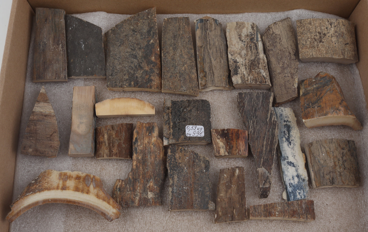 Raw mammoth bark pieces