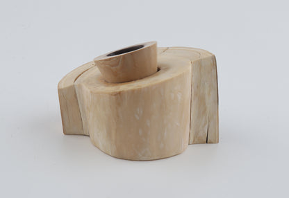 Round mammoth tusk piece