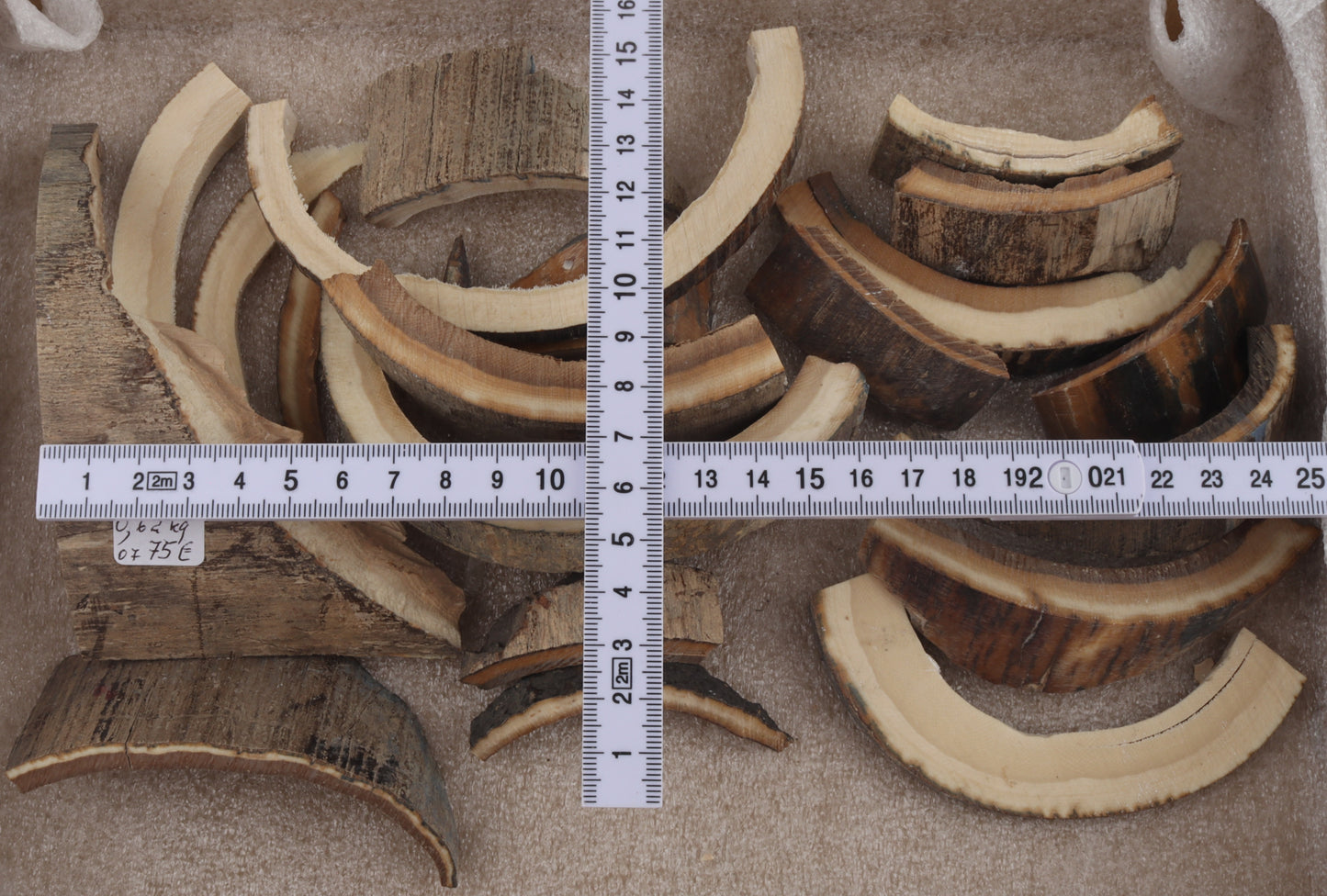 Raw mammoth ivory offcuts