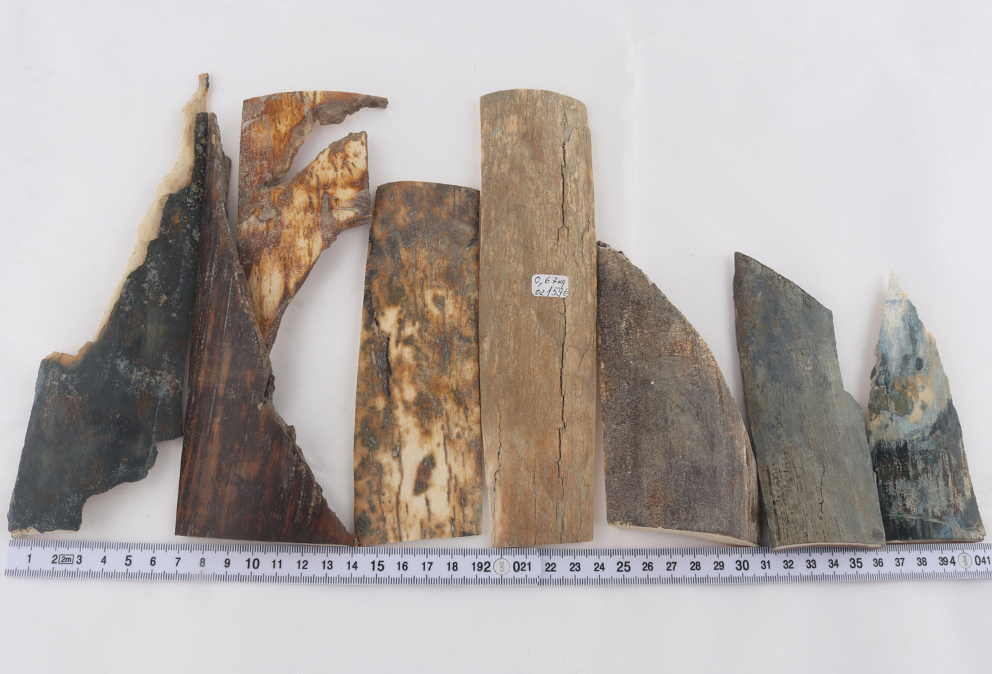 Raw mammoth bark pieces