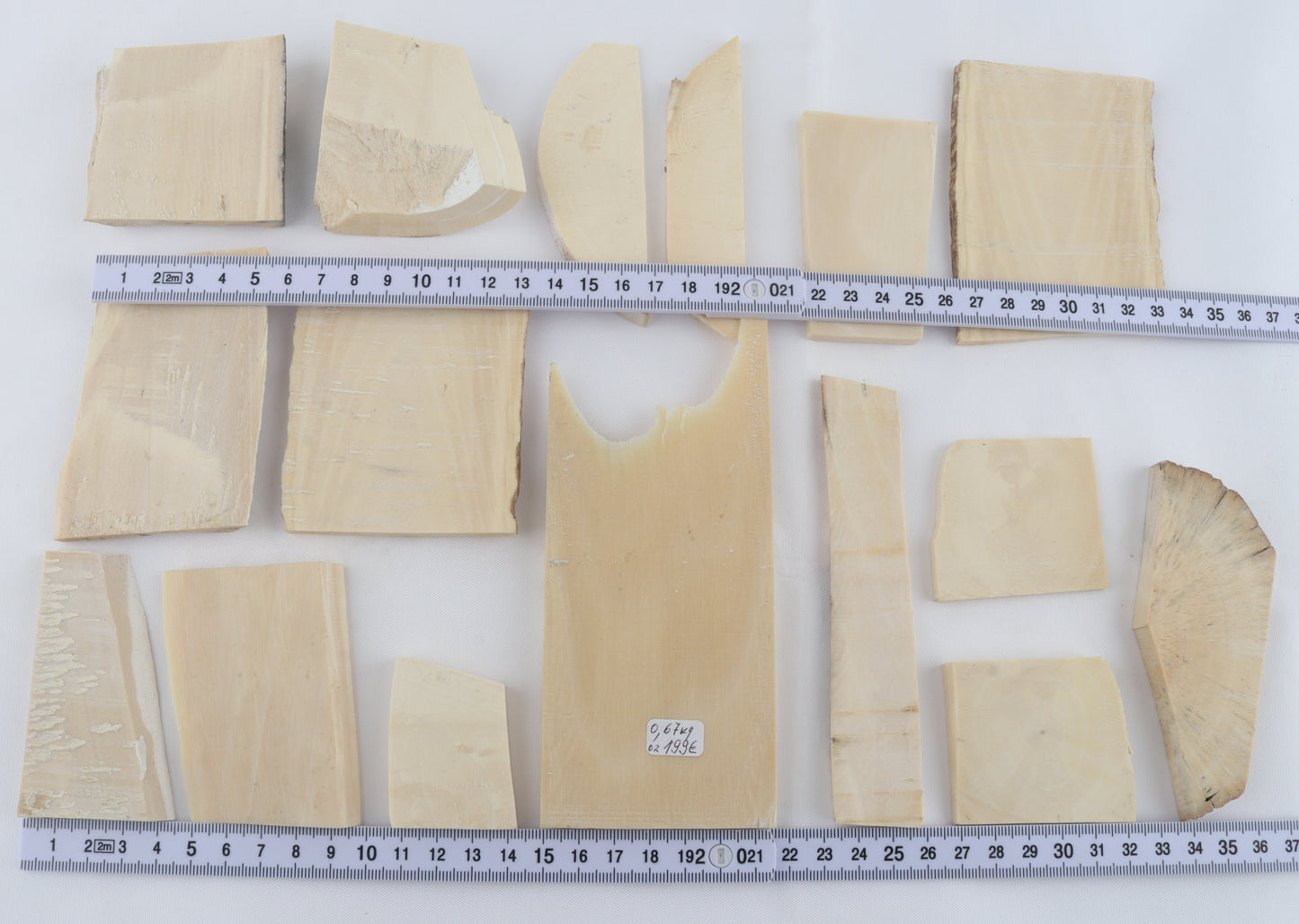 White mammoth ivory piece