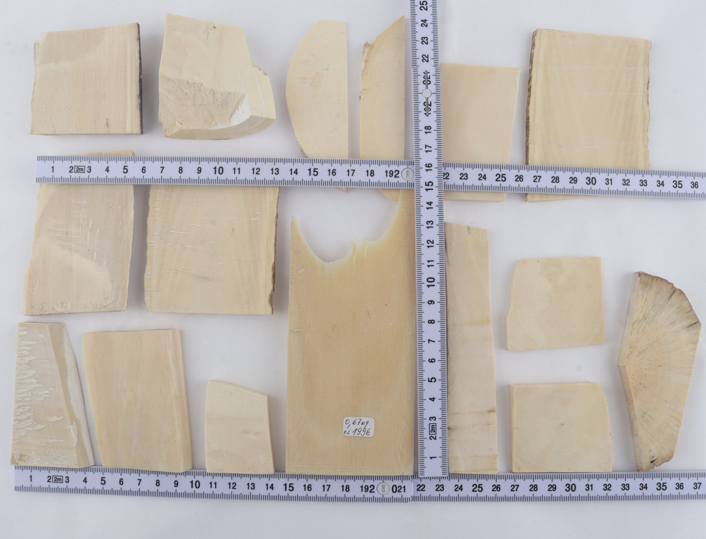 White mammoth ivory piece