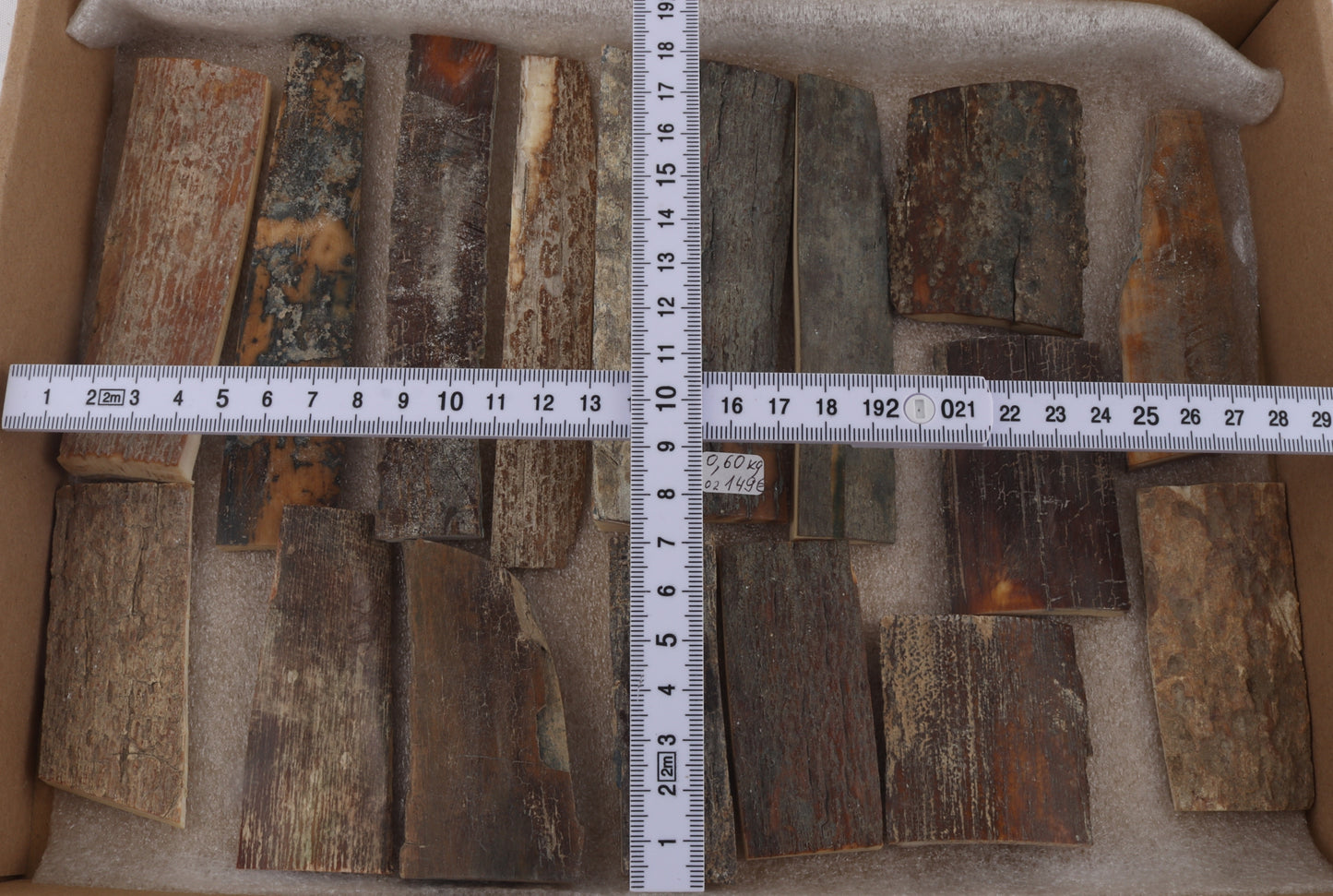 Raw mammoth bark pieces