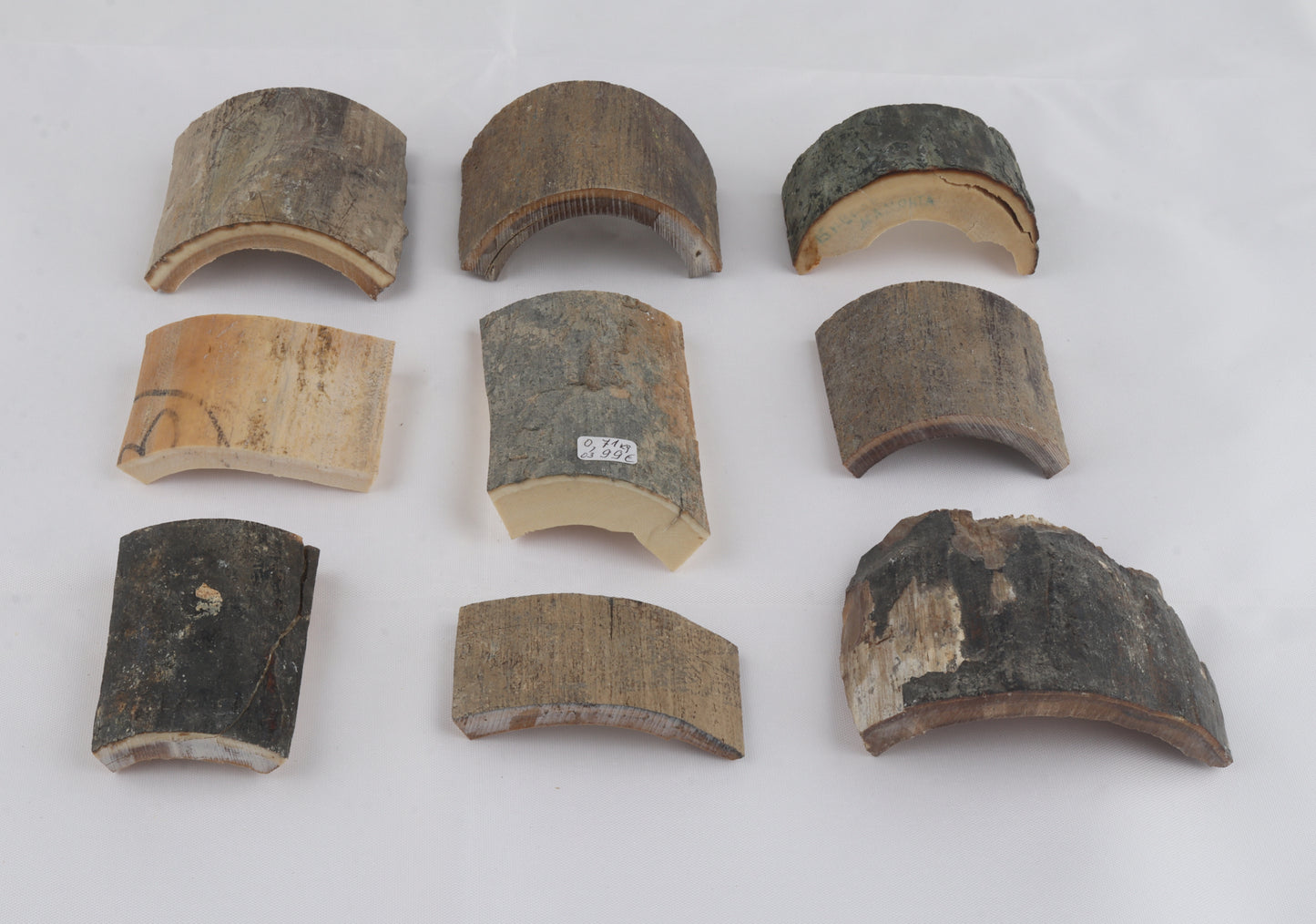 Raw mammoth bark pieces