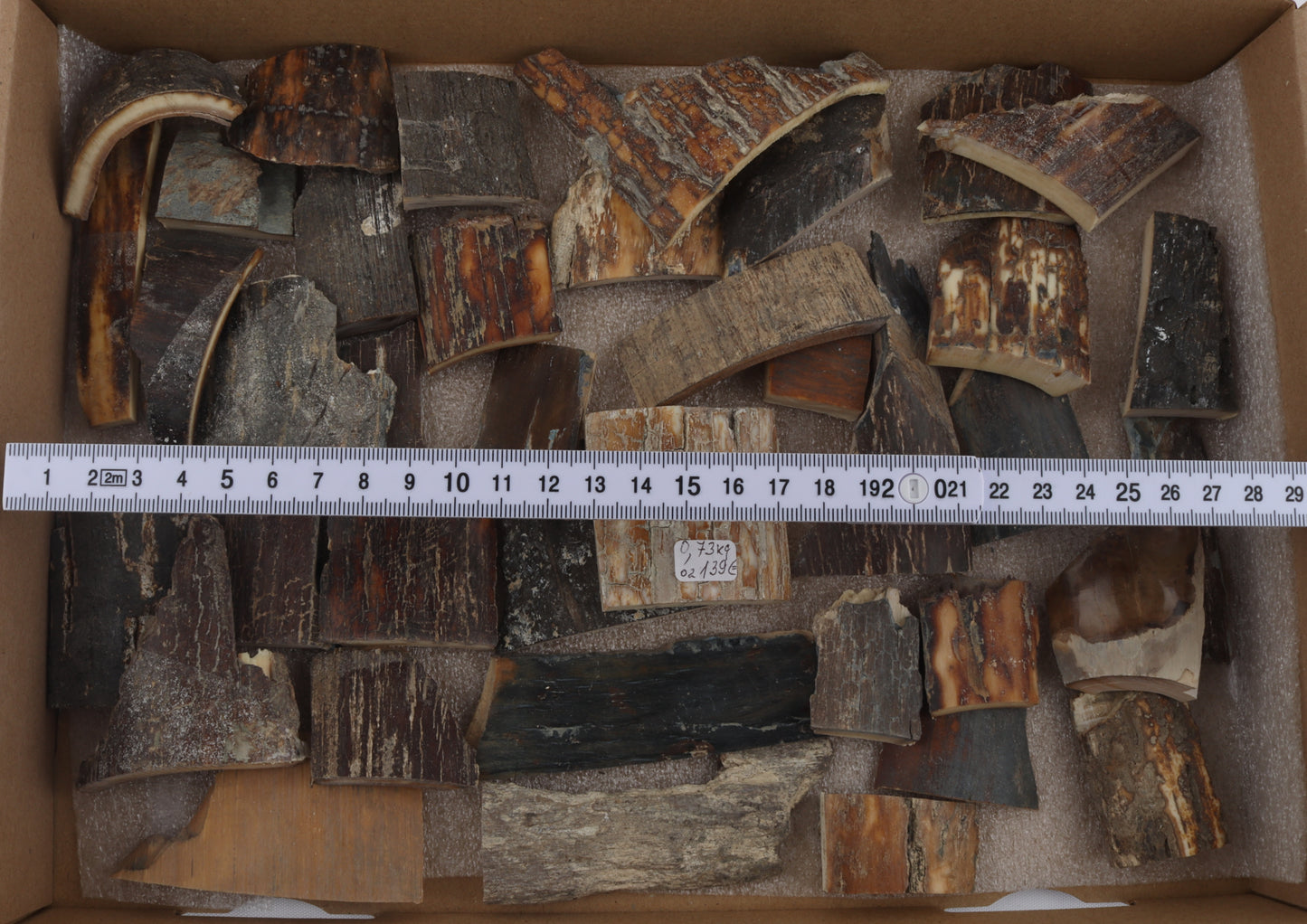 Raw mammoth bark pieces