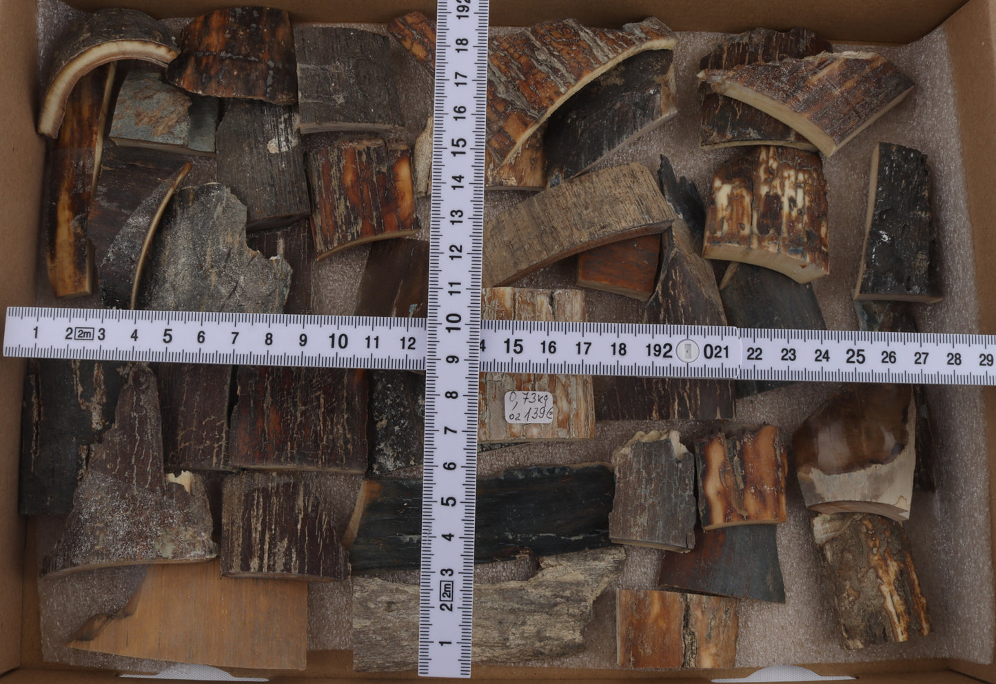 Raw mammoth bark pieces