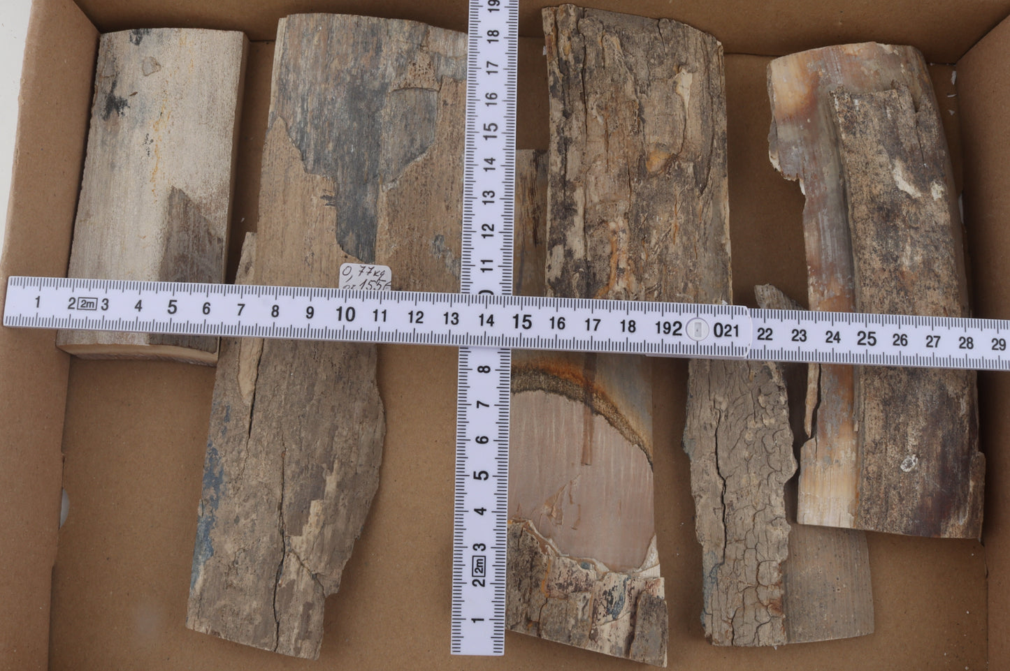 Raw mammoth bark pieces